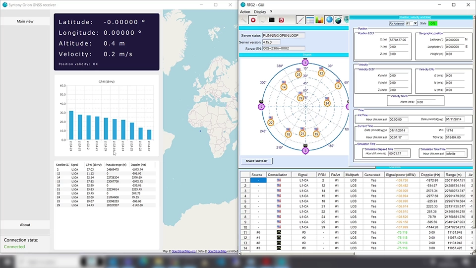 Constellator GNSS simulator simulates a jammer attack on to test GPS receiver