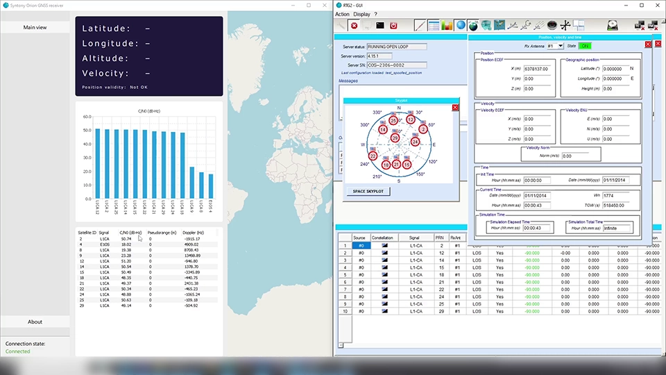 Constellator GNSS simulator simulates a spoofing attack to test GPS receiver