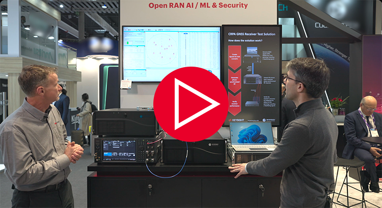 Video of Syntony demo of CRPA GNSS Simulator Constellator on the Keysight MWC booth